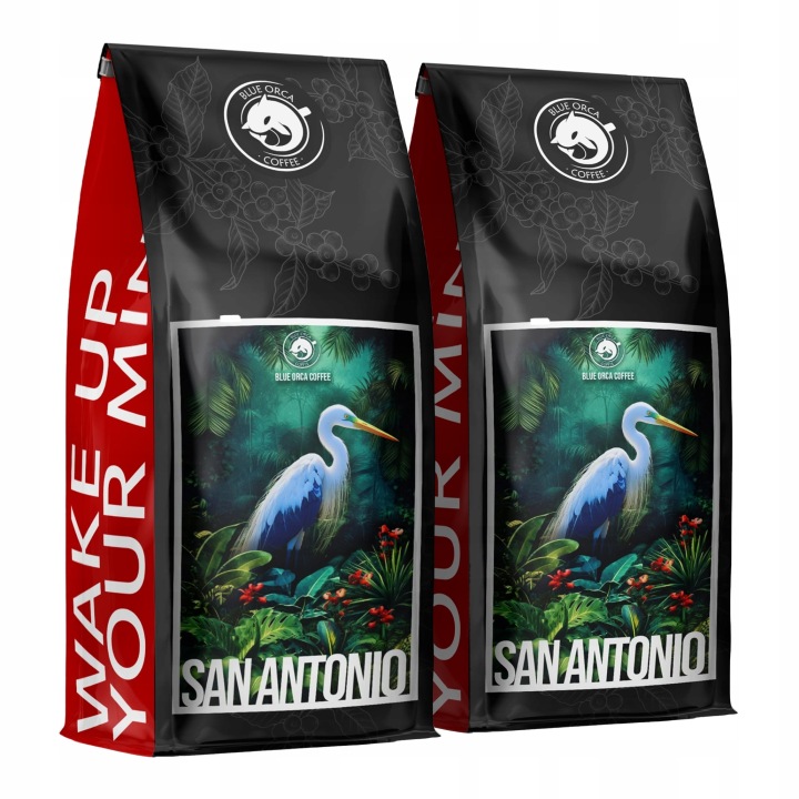 Kawa ziarnista 1kg x2 SAN ANTONIO 100% Arabica Świeżo palona Blue Orca - od Oficjalny sklep Blue Orca Coffee