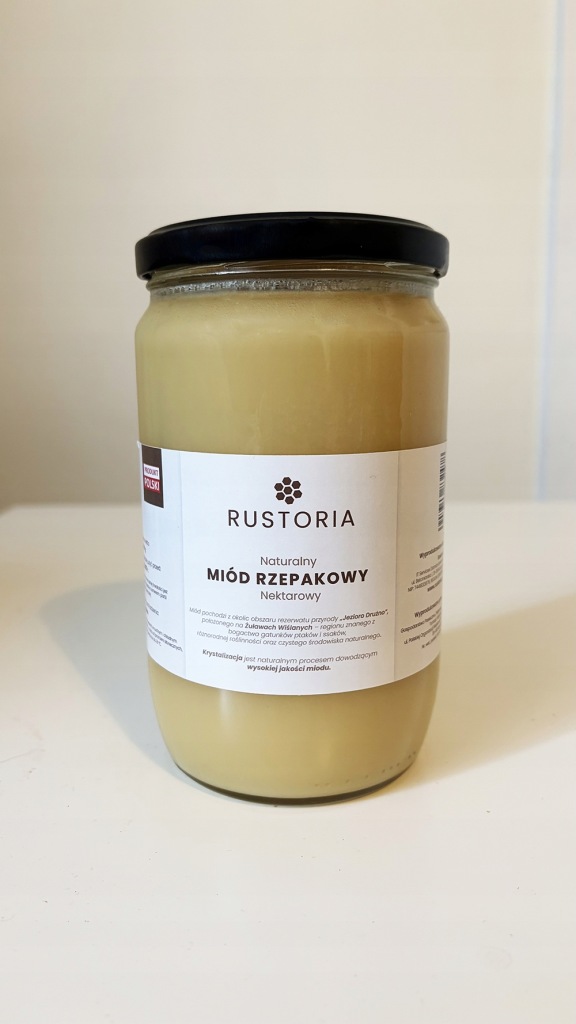 Naturalny miód rzepakowy 1kg RUSTORIA PREMIUM - od rustoria
