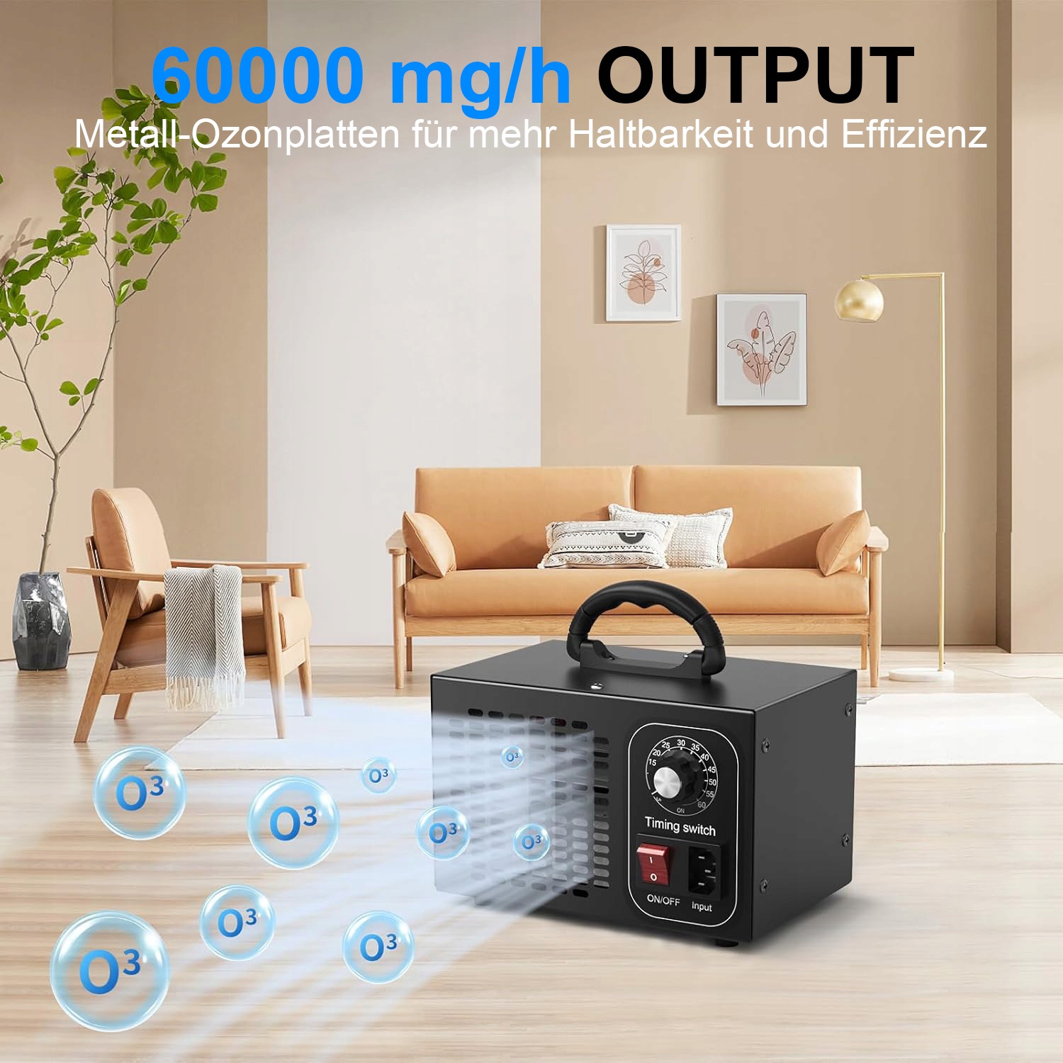 MOCNY GENERATOR OZONU Ozonator Oczyszczacz do Powietrza 60,000 MG/H 130W - od CodeWarrior