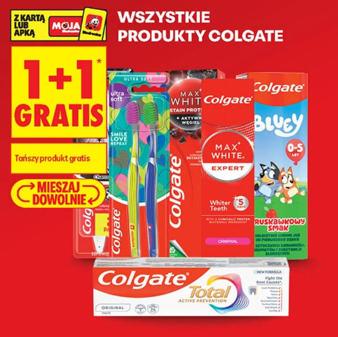 Wszystkie produkty COLGATE (1+1 GRATIS)