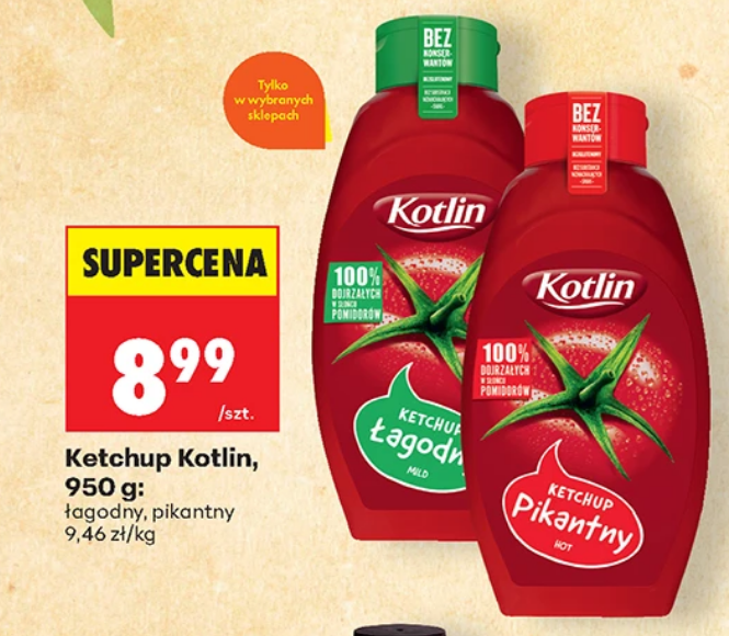 Ketchup Kotlin, 950g (przy zakupie 3 opakowań)