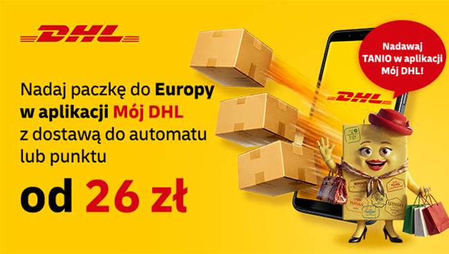 Zniżka na paczki do Europy z dostawą do automatu lub punktu - DHL