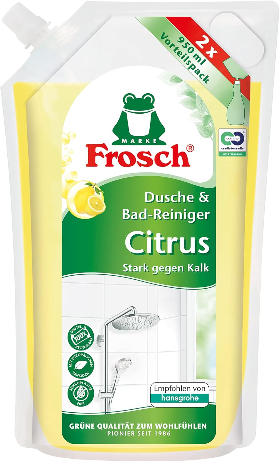 Frosch Citrus Środek do Czyszczenia Łazienki, 950 ml