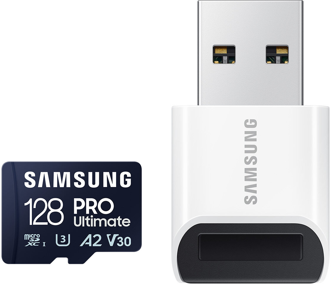 Karta pamięci SAMSUNG Pro Ultimate microSDXC 128GB + Czytnik (GRATIS)