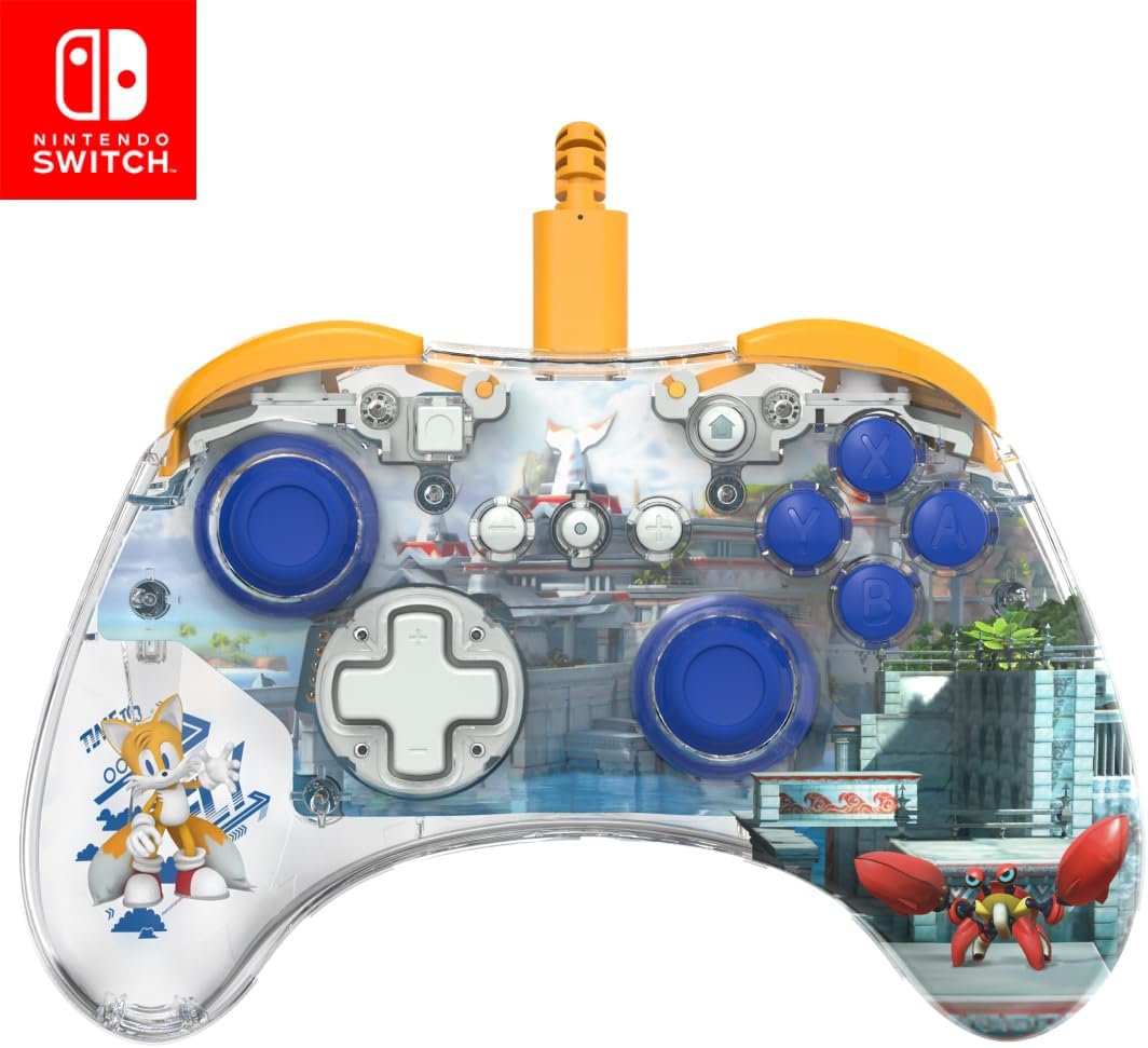 Kontroler PDP REALMz Wired LED Light-up Pro Controller: Tails For Nintendo Switch