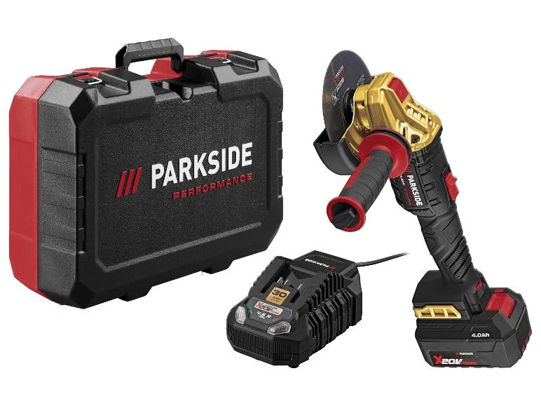 PARKSIDE PERFORMANCE® Akumulatorowa szlifierka kątowa, 20 V, PPWSA 20-Li A1 (z akumulatorem i ładowarką), edycja limitowana