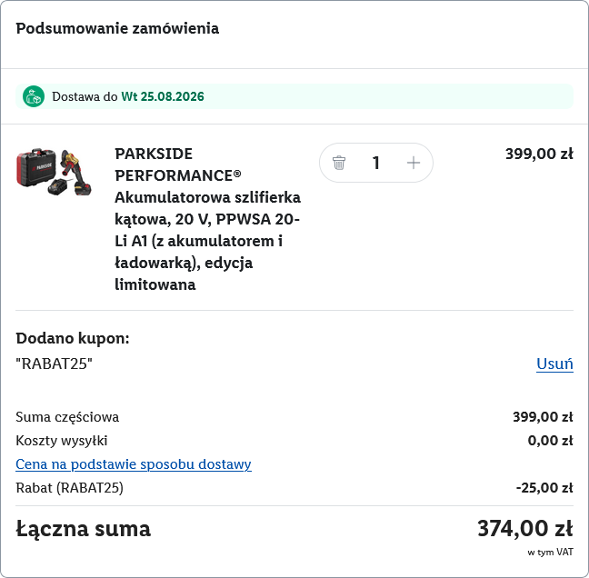 PARKSIDE PERFORMANCE® Akumulatorowa szlifierka kątowa, 20 V, PPWSA 20-Li A1 (z akumulatorem i ładowarką), edycja limitowana