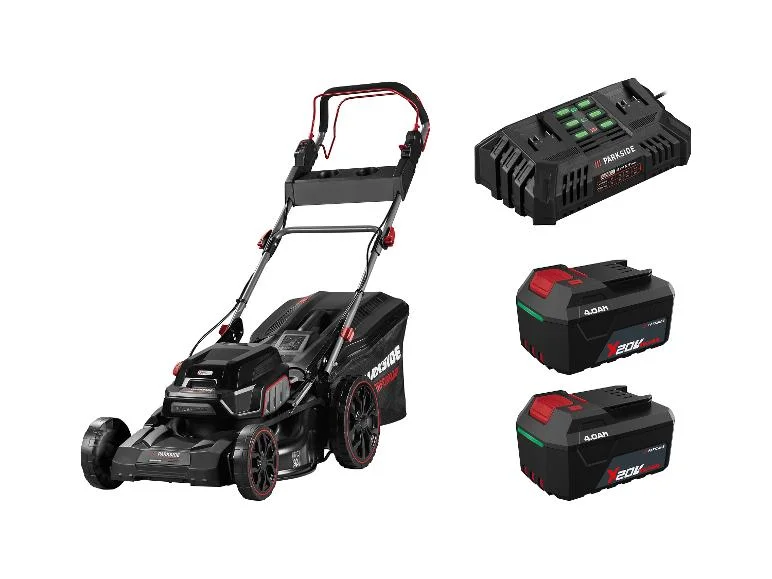 PARKSIDE PERFORMANCE® Zestaw Akumulatorowa kosiarka, 40 V z 2 akumulatorami, 4 Ah i podwójną ładowarką, 2 x 4,5 A