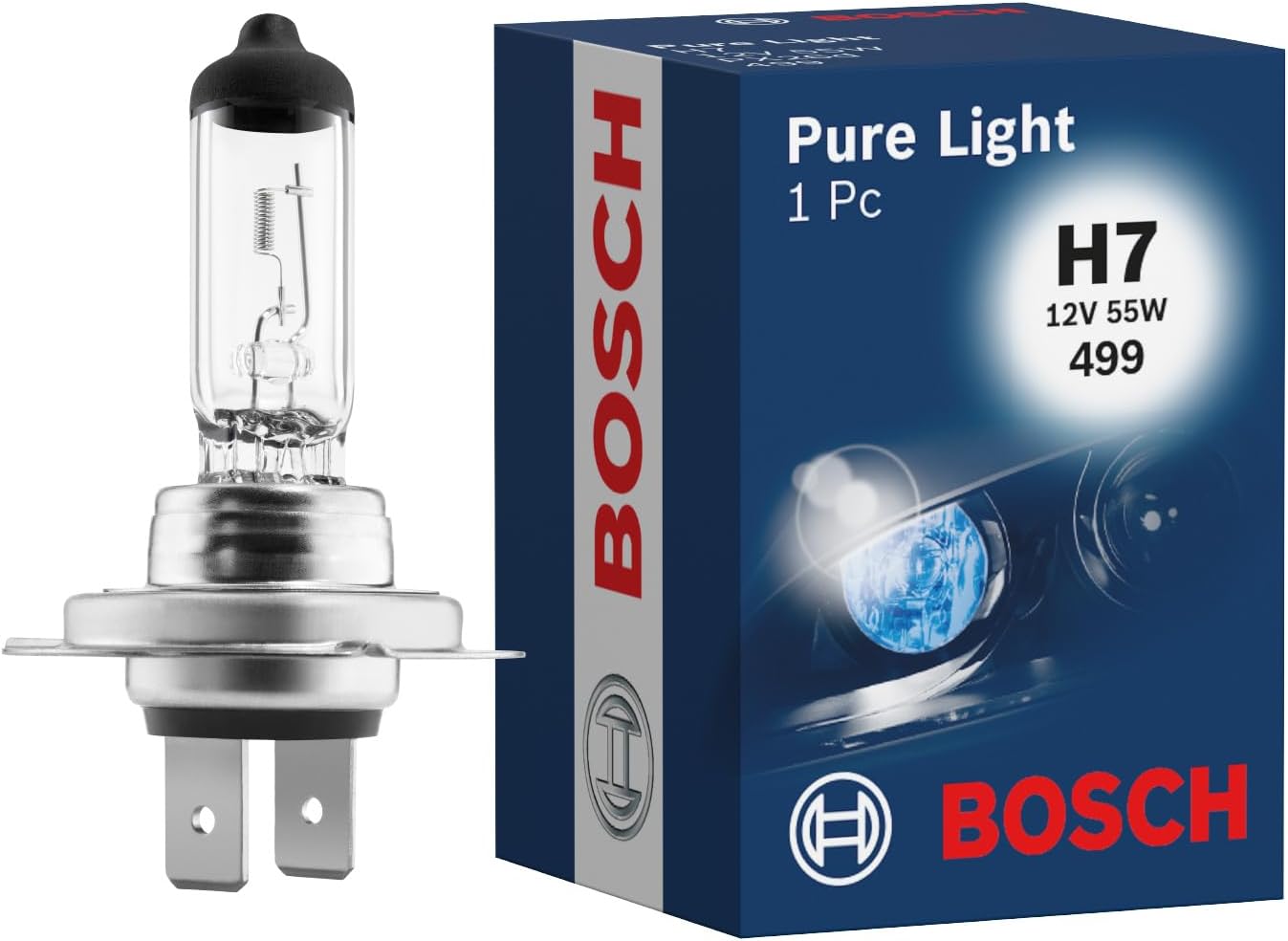 Żarówka samochodowa Bosch 1 987 302 777, Srebrny, H7, 12V, 55W