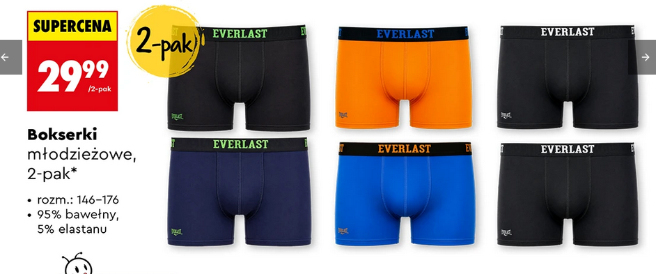 2 PAK - Bawełniane okserki młodzieżowe EVERLAST