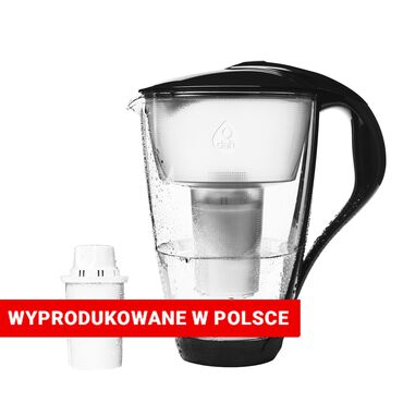 DAFI Dzbanek filtrujący szklany 2 L CRYSTAL, czarny lub szary, Classic LED + 4 wkłady filtrujące STANDARD CLASSIC za 10 PLN