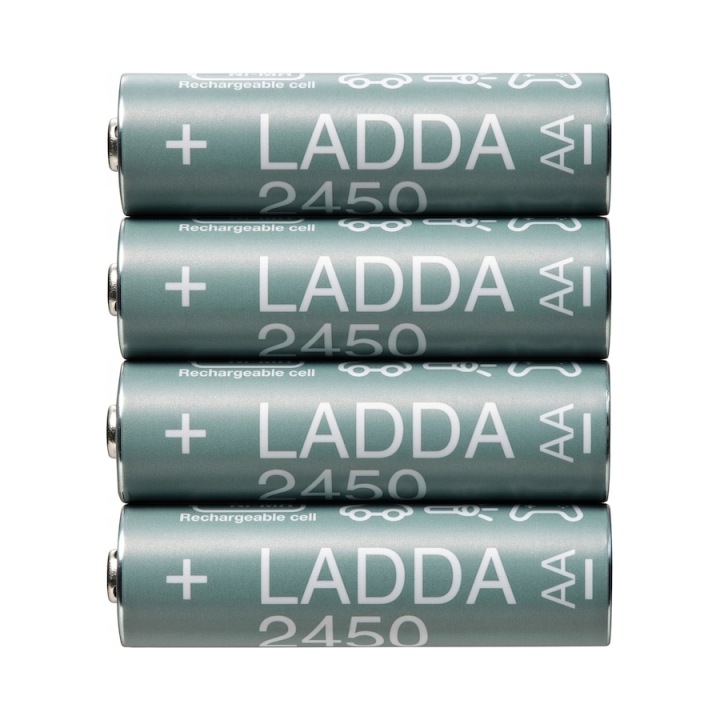 IKEA LADDA Akumulator niklowo-metalowo-wodorkowy AA (R6) 2450 mAh 4 szt. - od MaxHome