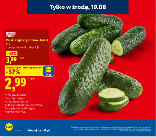 Polskie ogórki gruntowe, luzem, 1 KG