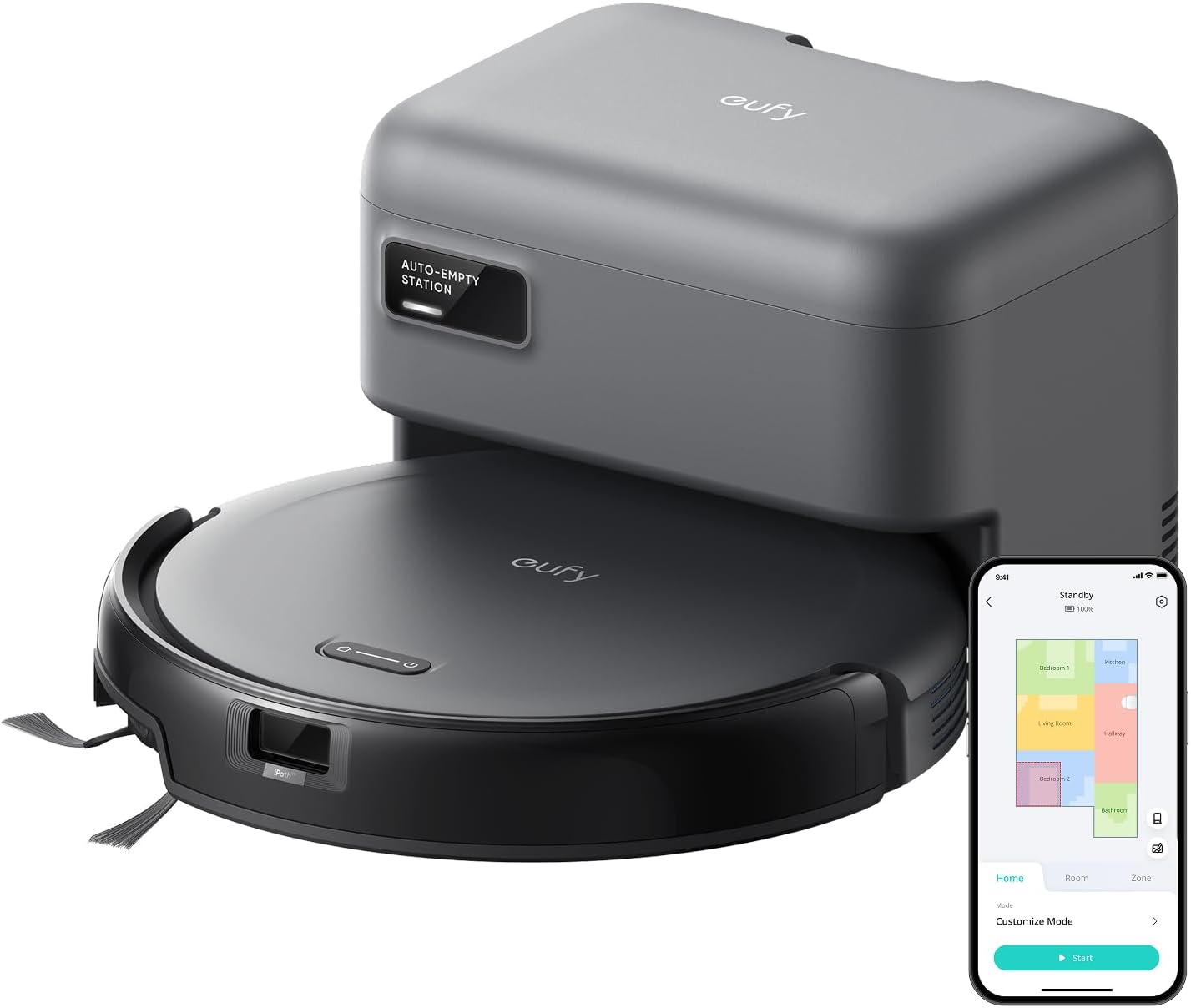 Eufy robot sprzątający C10, 4000 Pa, stacja wielofunkcyjna, iPath
