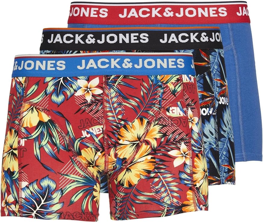 3 SZTUKI - JACK & JONES Jacazores - Bokserki bawełniane, męskie - Wielokolorowe