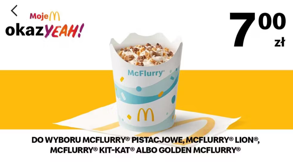 Kupon na McFlurry - McDonalds