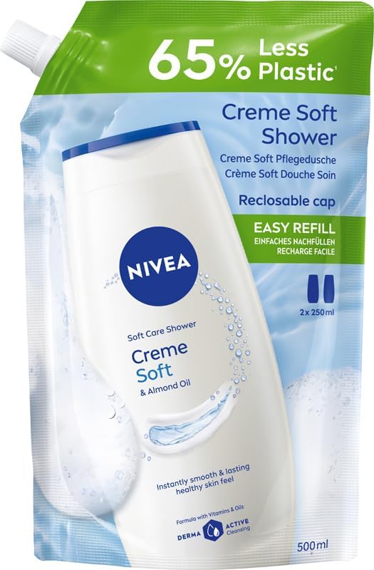 NIVEA Creme Soft Żel pod prysznic z witaminami C i E - uzupełnienie 500 ml