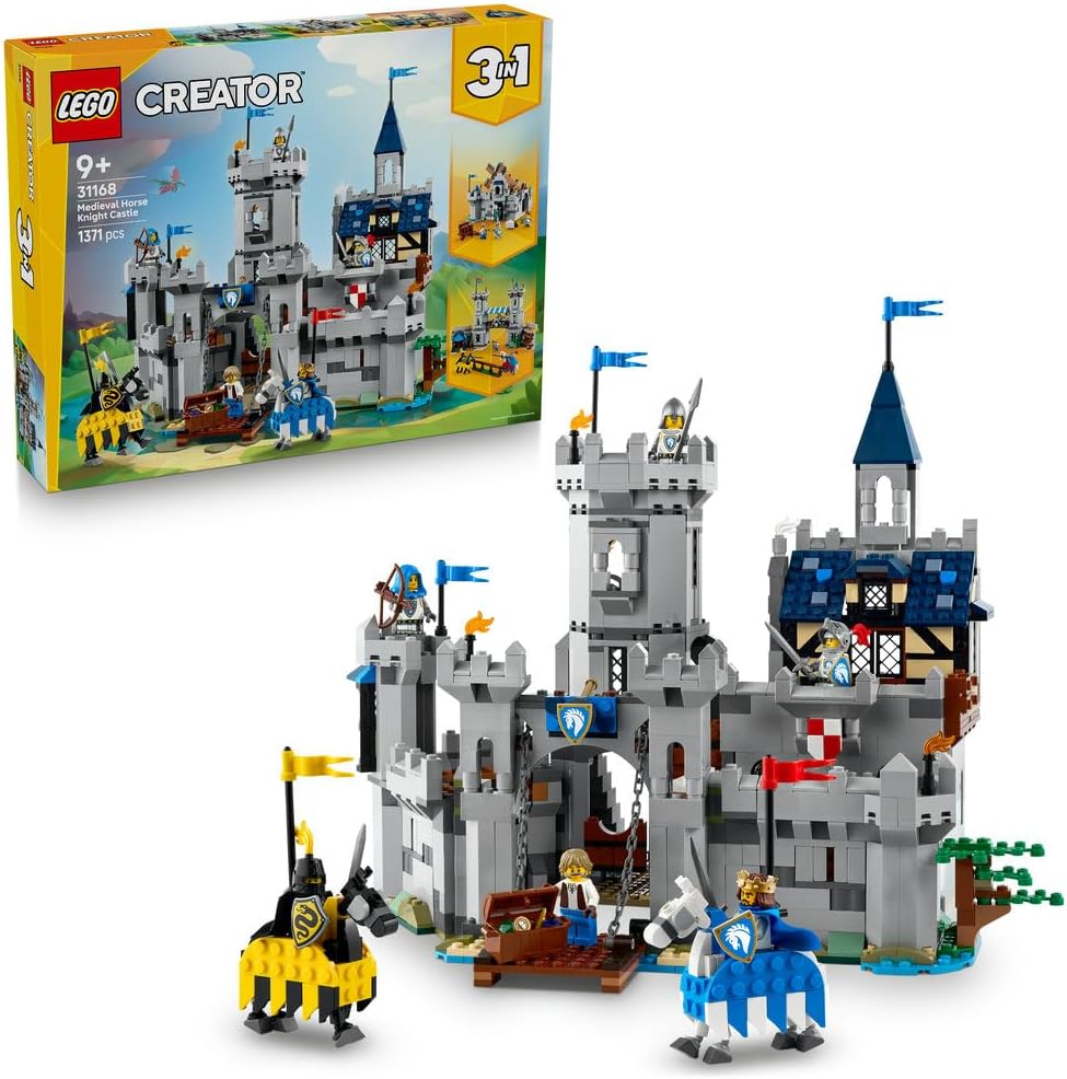 LEGO Creator 3 w 1 Średniowieczny zamek rycerzy konnych 31168