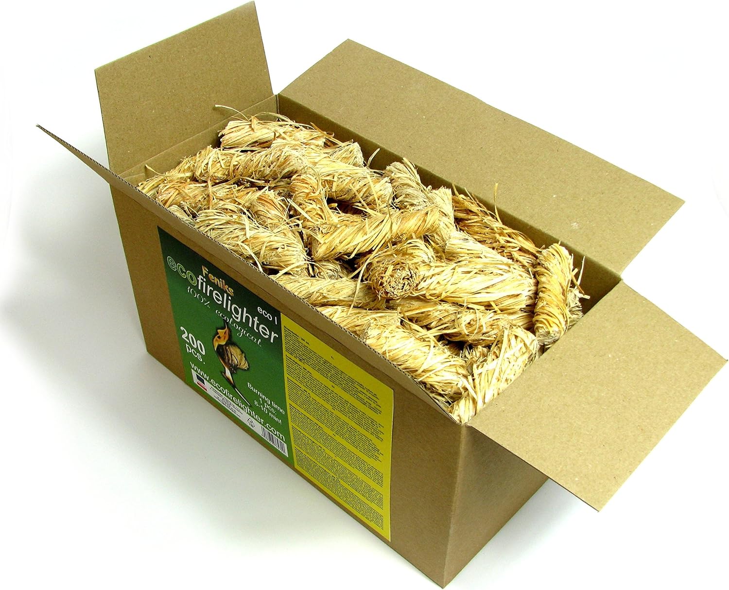 Feniks, ekopodpałka, 200 szt. (2kg) - rozpałka do grilla, na ognisko i do kominka