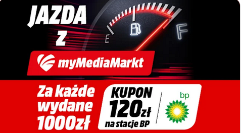 KUPON 120 zł na BP za każde 1000 zł wydane w myMediaMarkt