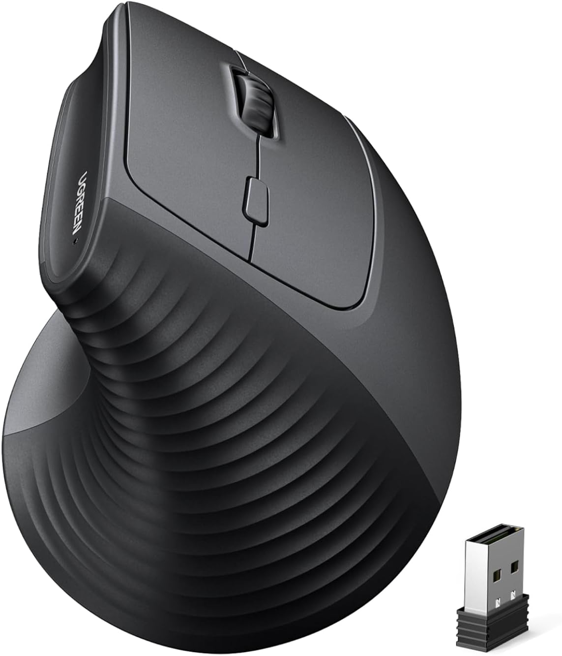 UGREEN 2.4G Bezprzewodowa pionowa mysz ergonomiczna, 1000/1600/2000/4000 DPI, 6 przycisków