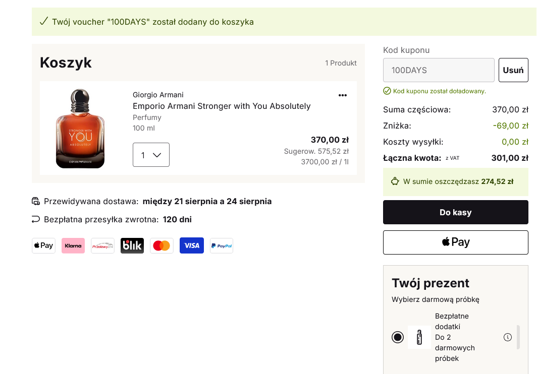 Giorgio Armani Emporio Armani Stronger with You Absolutely, ekstrakt perfum dla mężczyzn, 100 ML