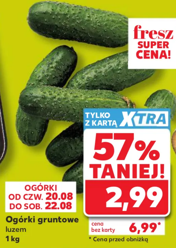 Ogórki gruntowe, luzem, 1 KG - Kaufland