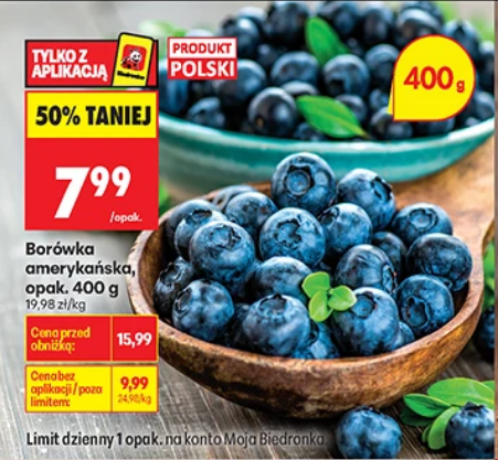Borówka amerykańska opakownaie 400g - BIEDRONKA