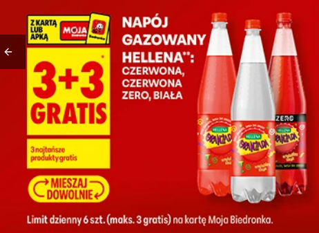 Napój gazowany HELENA czerwona czerwona zero biała (3+3 GRATIS) - Biedronka