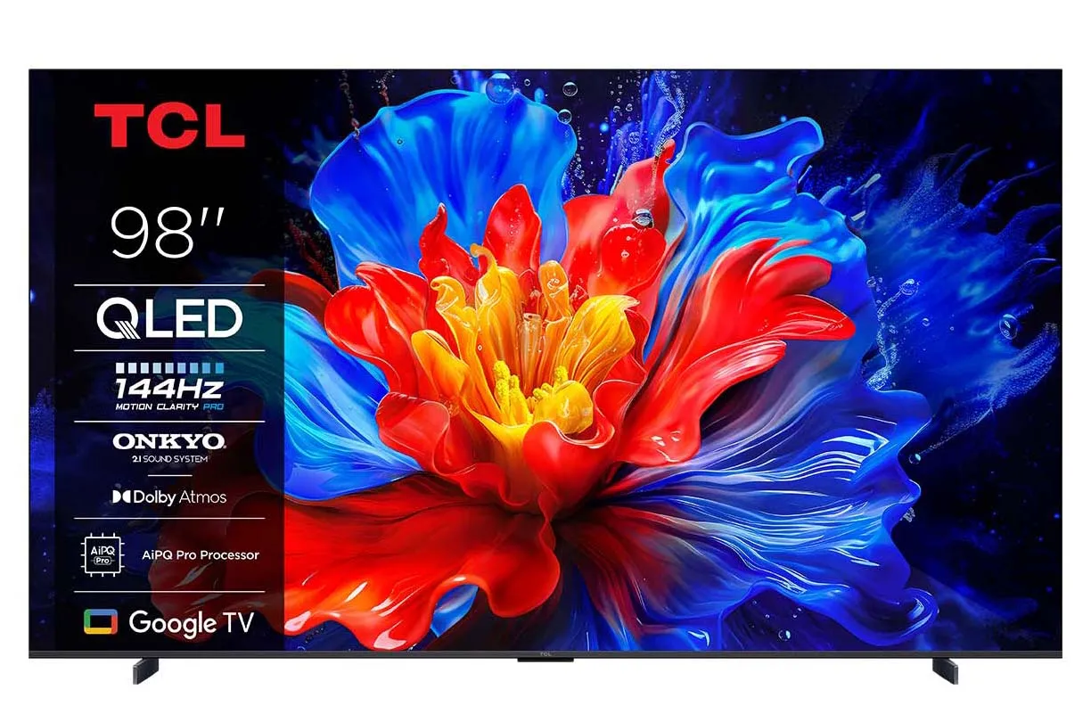 Telewizor TCL 98P8K 98" QLED 4K 144Hz Google TV Dolby Vision Dolby Atmos HDMI 2.1 DVB-T2