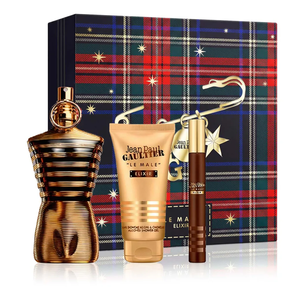 ZESTAW: Jean Paul Gaultier Le Male Elixir zestaw dla mężczyzn Perfumy 125 ml + Perfumy miniatura 10 ml + Żel 75 ML