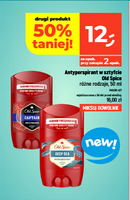 Antyperspirant w sztyfcie Old Spice różne rodzaje 50 ML (przy zakupie 2 szt.) - DEALZ