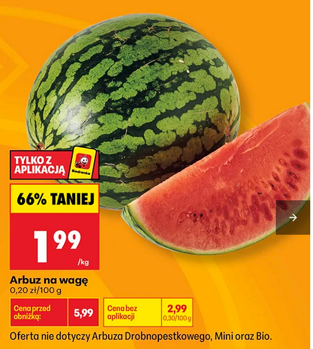 Arbuz na wagę 1 KG - Biedronka