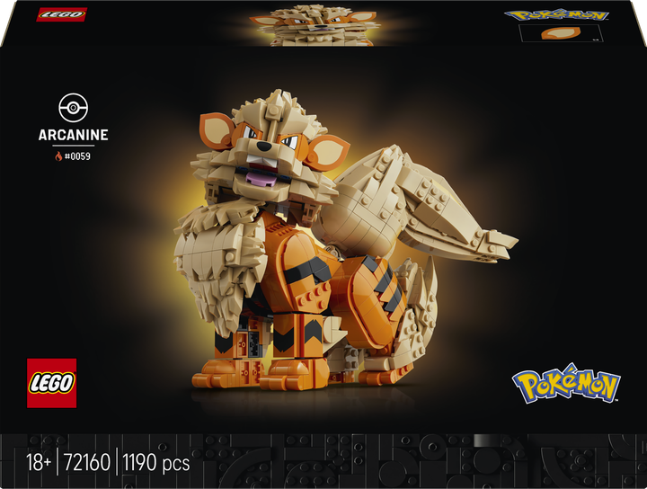 Zestaw klocków LEGO Pokemon Arcanine 1190 elementów (72160)