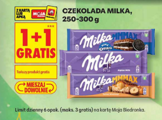 Czekolady MILKA 250-300g (1+1 GRATIS) - Biedronka
