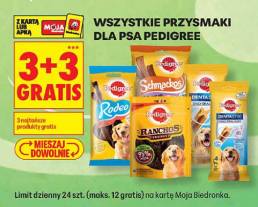 Wszystkie przysmaki dla psa PEDIGREE (3+3 GRATIS) - Biedronka