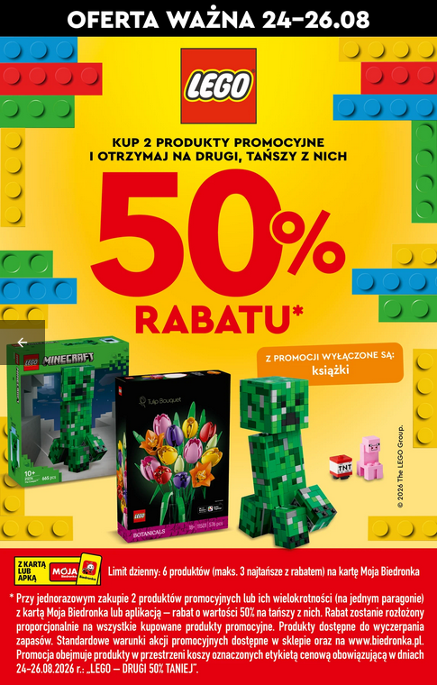 Klocki Lego - drugi tańszy produkt 50% taniej - Biedronka