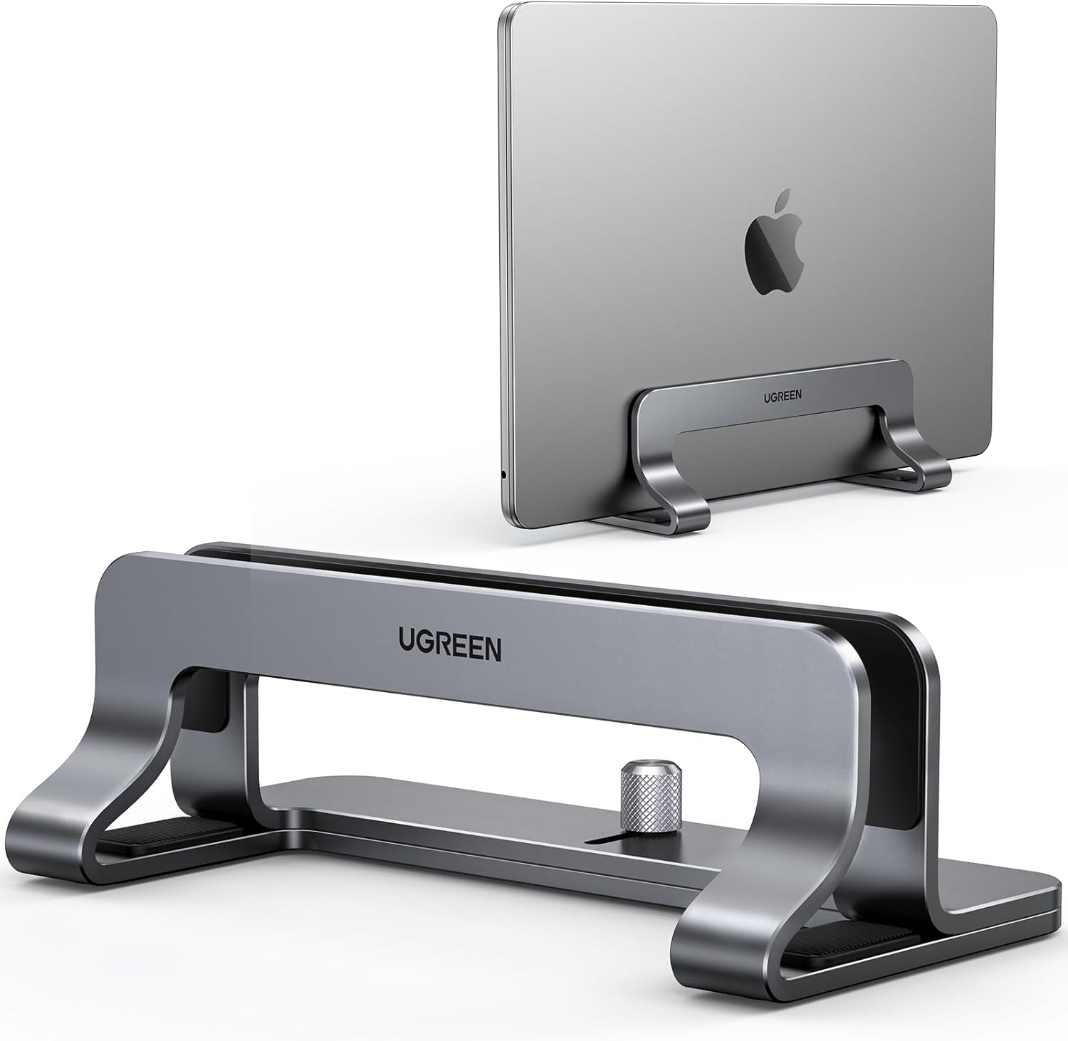 UGREEN Aluminiowy pionowy stojak na laptop z termiczną podstawą (szary)