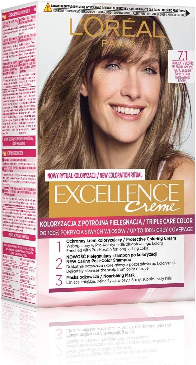 L'Oréal Paris Excellence 7.1 farba do włosów - Popielaty Blond