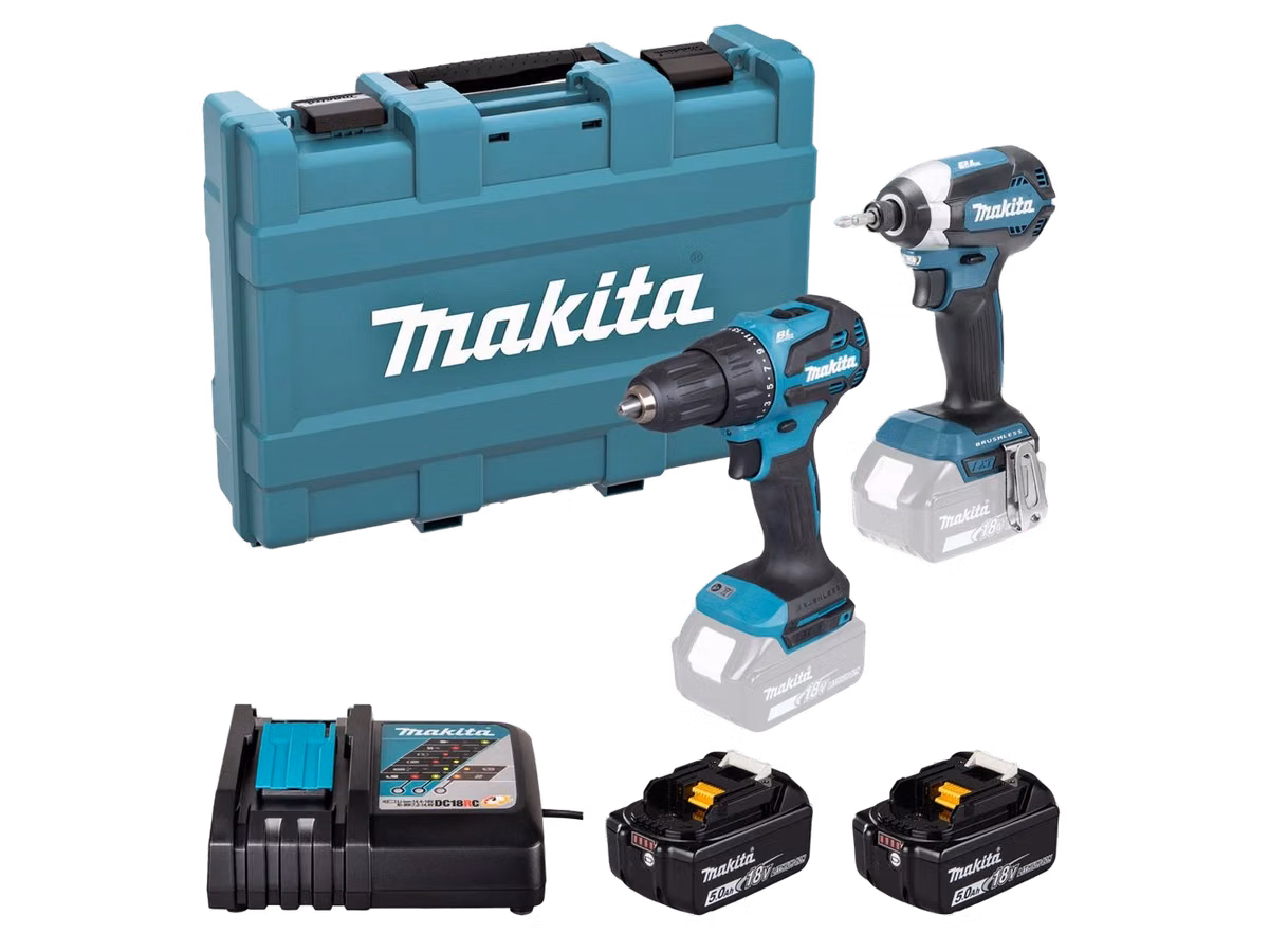 Zestaw narzędzi akumulatorowych Makita | 18 V | 2x aku 5,0 Ah