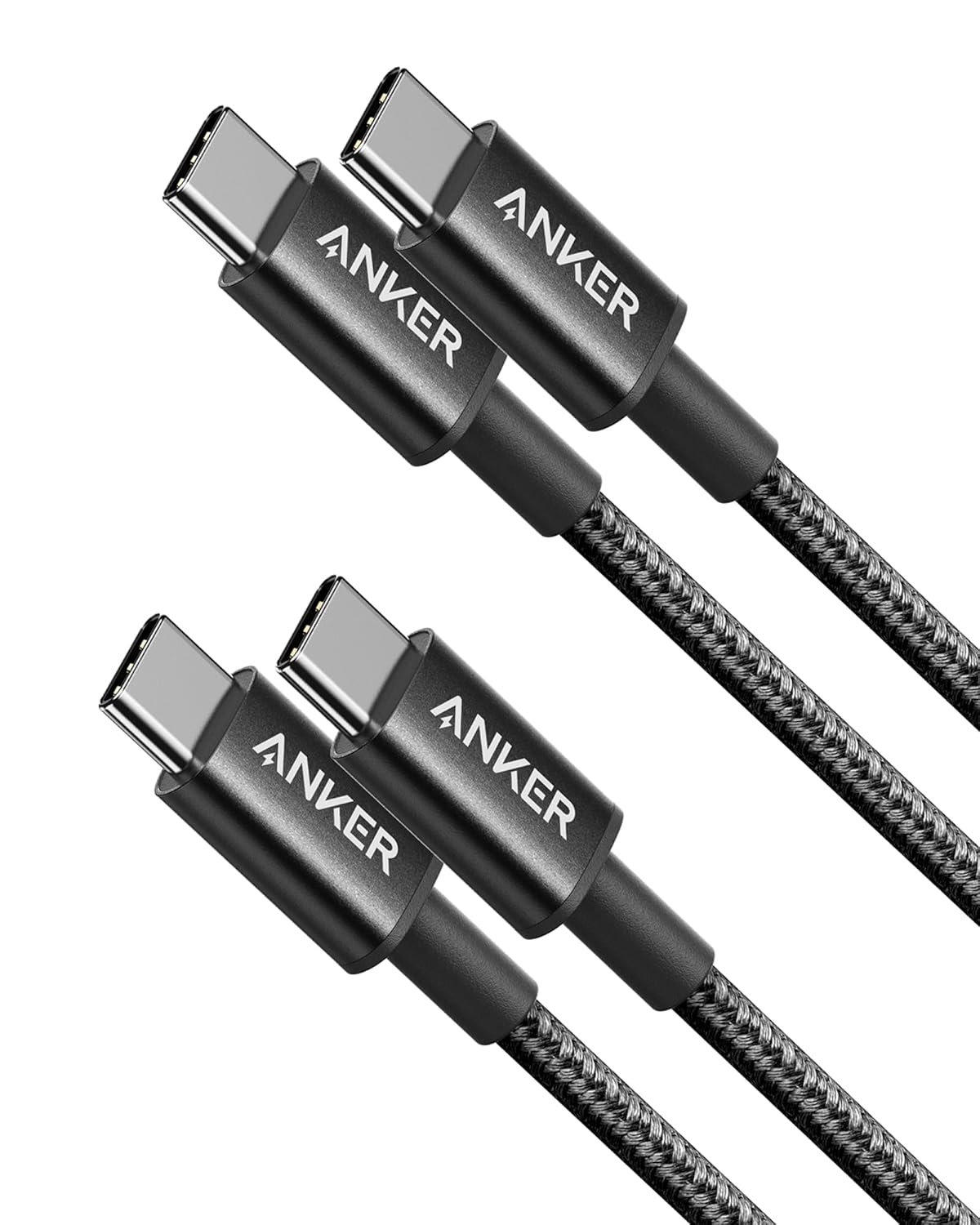 2 SZTUKI - Anker kabel USB-C nylon 1 m USB-C do USB-C w oplocie