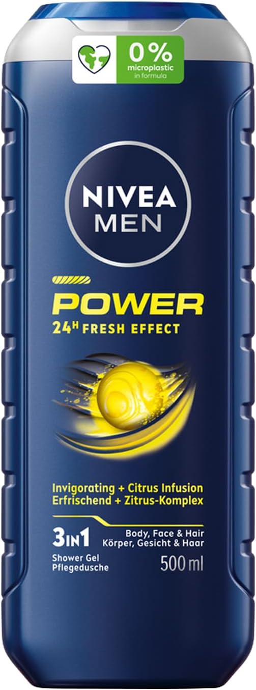 NIVEA MEN Power 24 H Fresh Effect 5in1 żel pod prysznic męski 500 ml
