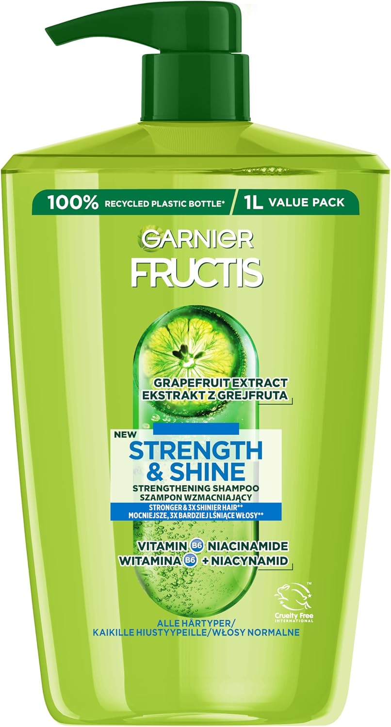Garnier Fructis Szampon Wzmacniający Siła i Blask Do Włosów Normalnych Z Ekstraktem z Grejpfruta 1000ml
