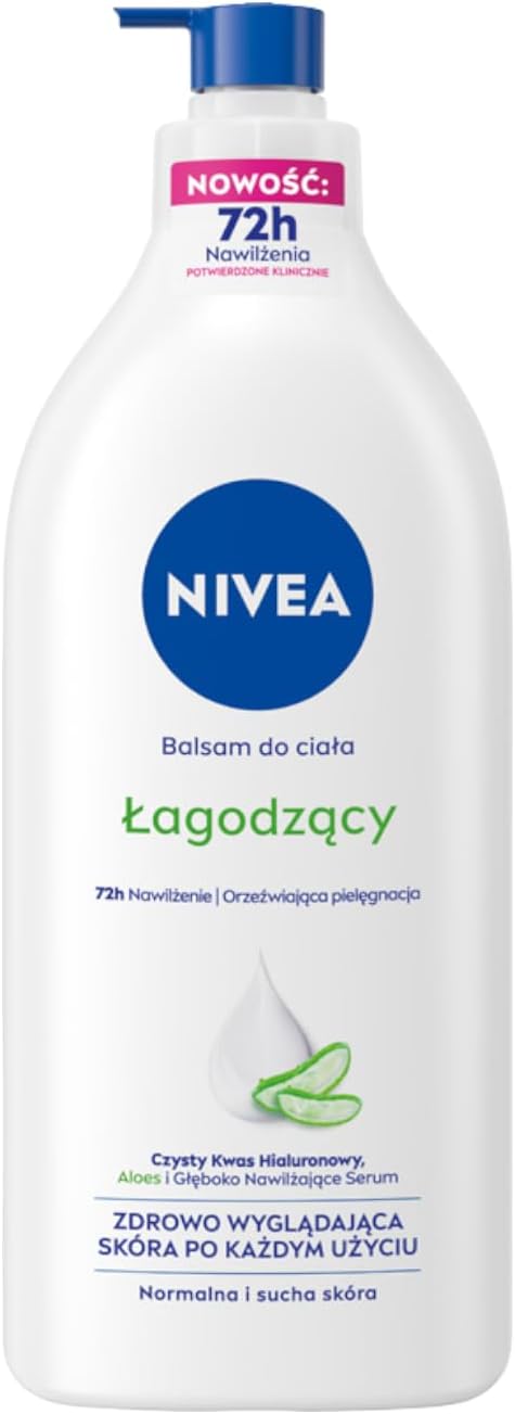 NIVEA 5w1 Complete Care Łagodzący balsam do ciała z aloesem z pompką 625 ml