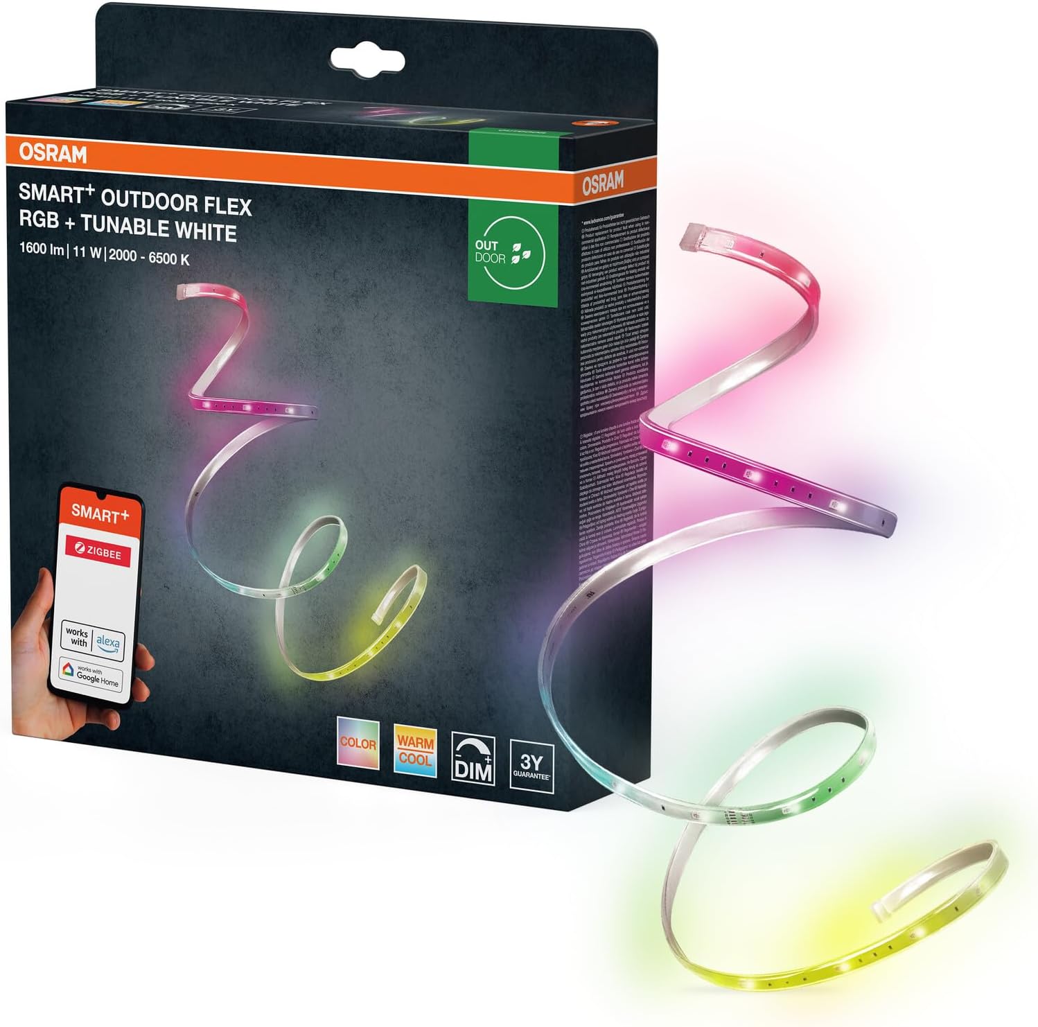 OSRAM Elastyczne paski LED SMART+ Zigbee do użytku zewnętrznego z RGBW