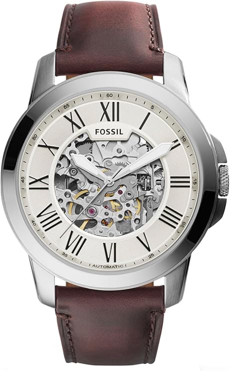 Zegarek męski Fossil Grant Srebrny/Brązowy Ø 44 mm