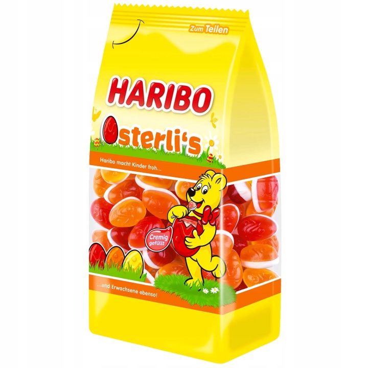 7 OPAKOWAŃ - Żelki Haribo Osterli's Pianki Jajka Jajeczka Owocowe Święta Wielkanoc 250g