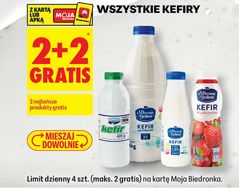 Wszystkie kefiry (2=2 GRATIS) - Biedronka