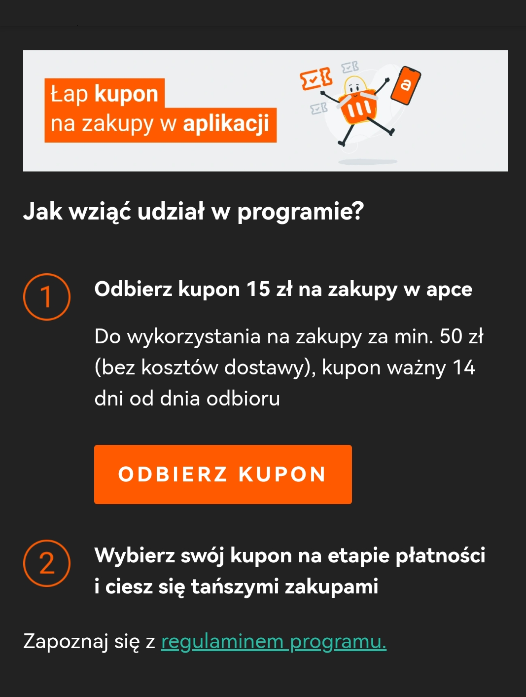 KUPON -15 PLN na pierwsze zakupy w aplikacji MWZ 50 PLN - ALLEGRO