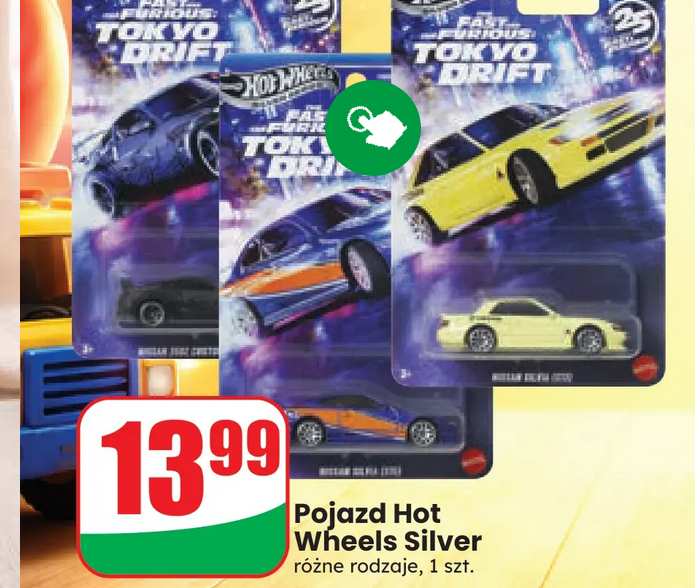 Pojazd Hot Wheel Silver różne rodzaje 1 szt. - DINO